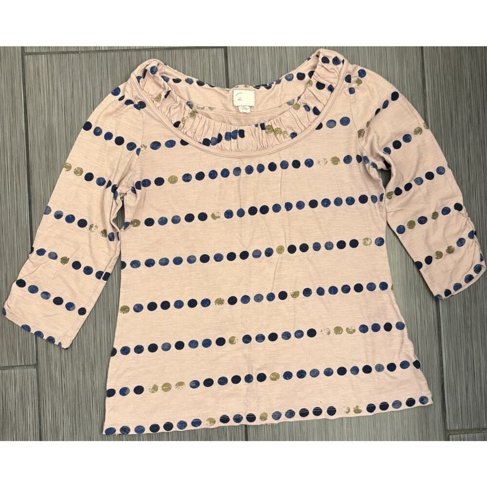 Anthropologie Postmark Creature Comfort Shirt Size Small Purple Polka Dot